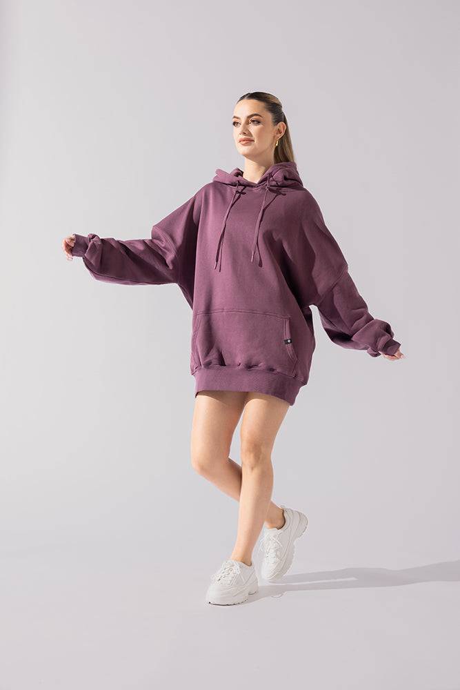 Long Cloud Hoodie - Deep Plum