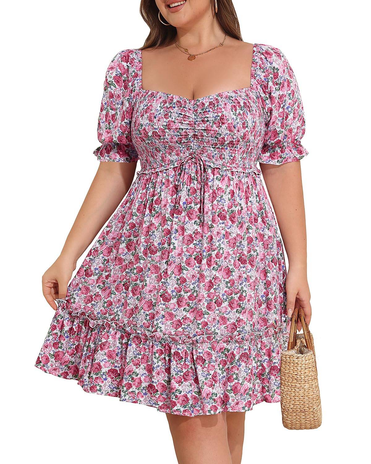 Fashion Women Plus Size Short Summer Mini Dress