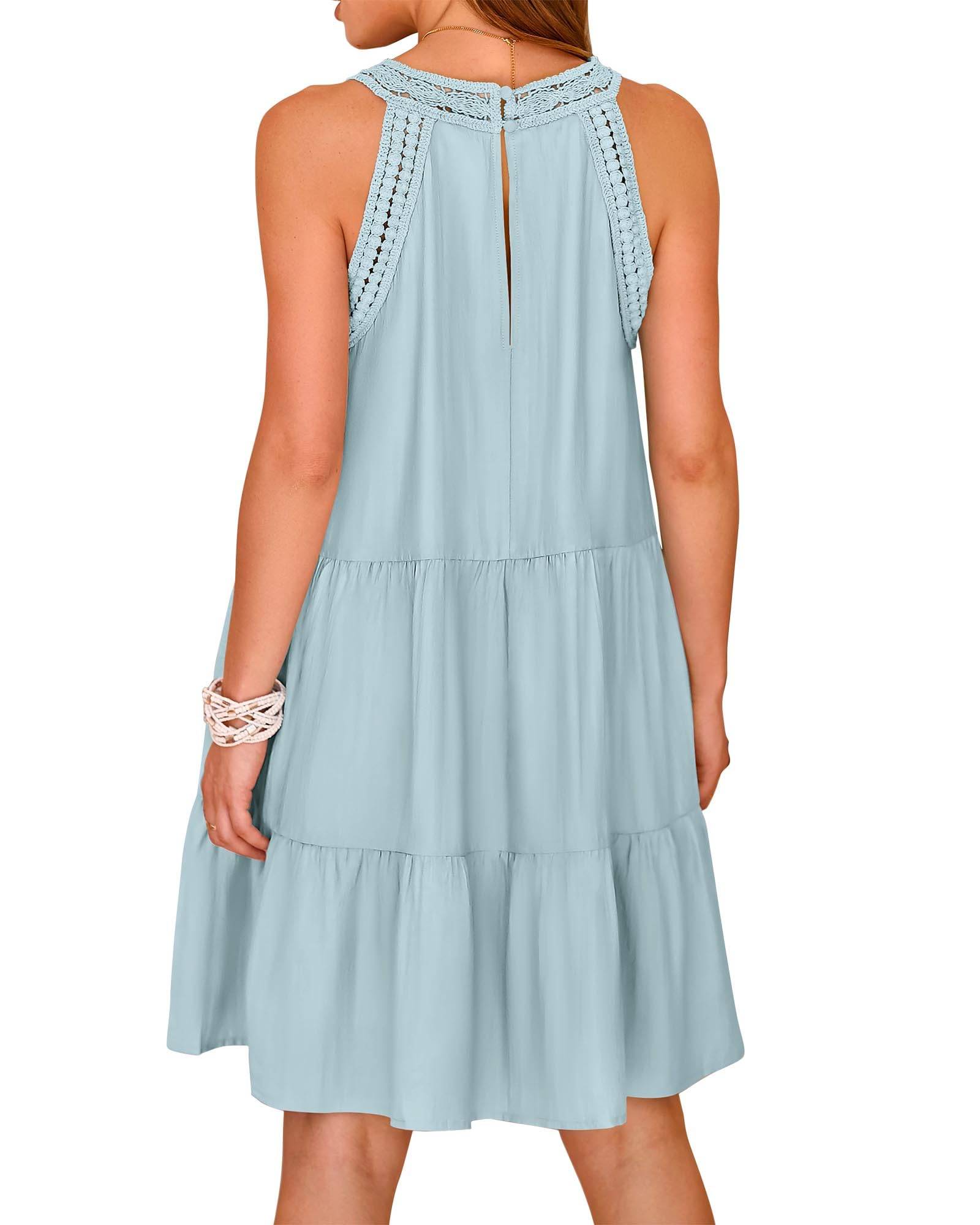 Womens Summer Casual Sundress A Line Dresses