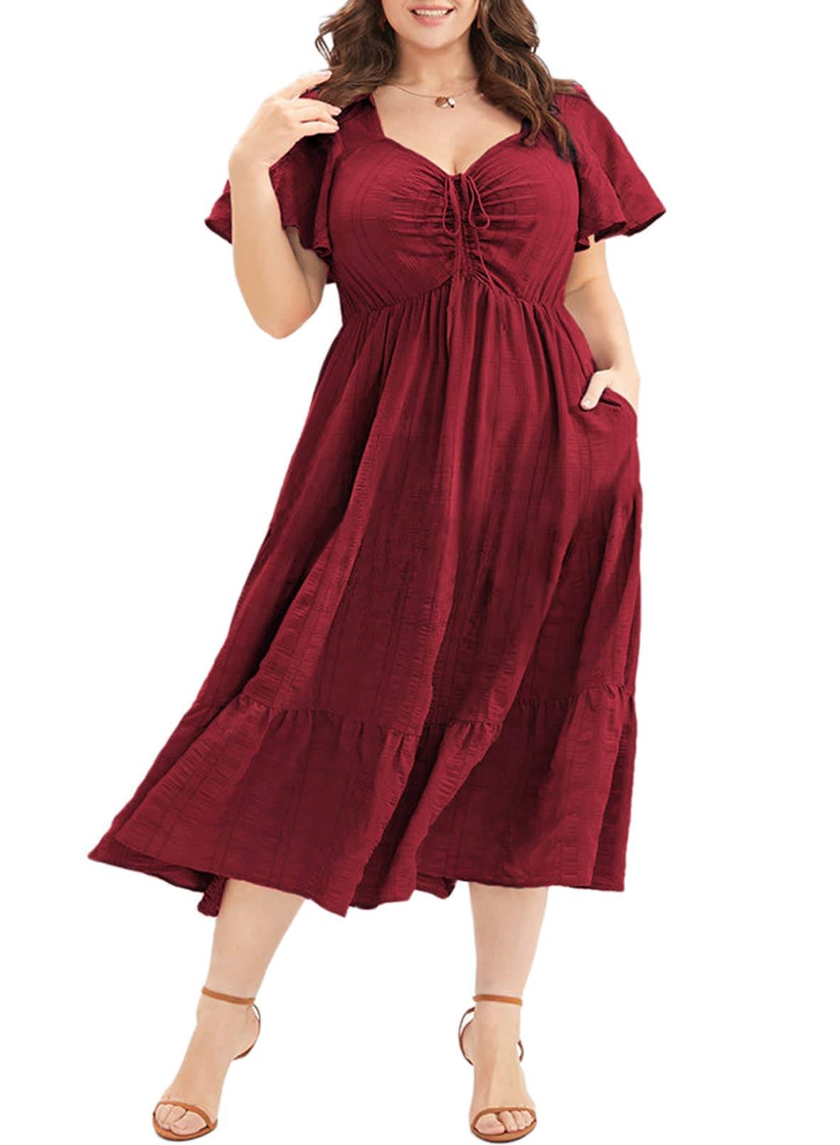 Womens Plus Size Dress Maxi Long Dresses