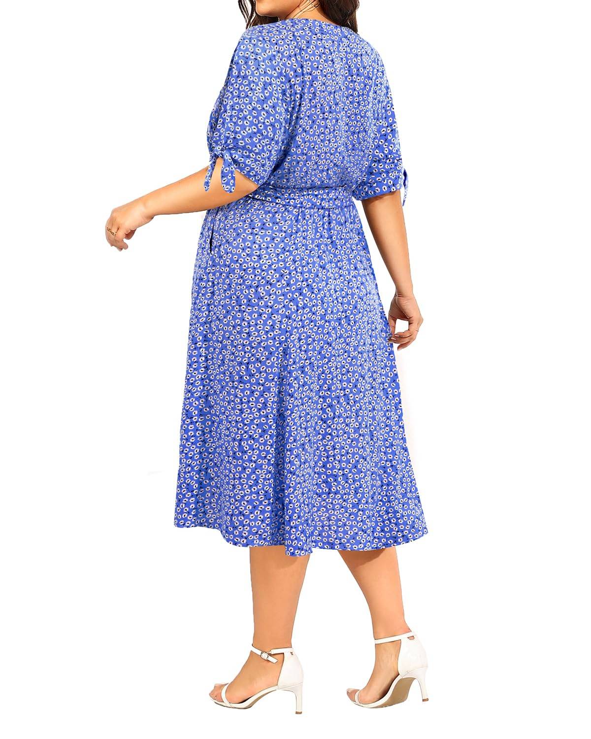 Women's Summer Midi Dress Plus Size Sundress