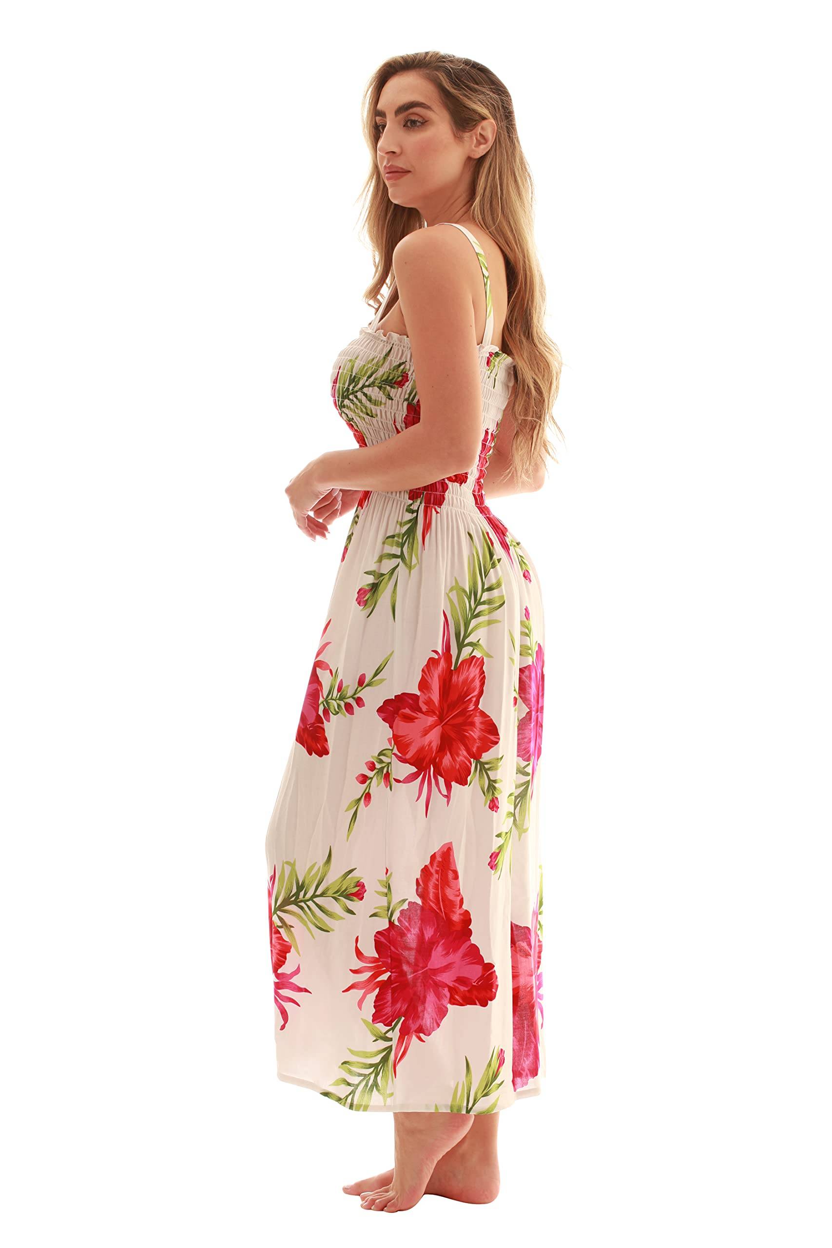 Women Floral Print Sundress Cover Up Summer Dress