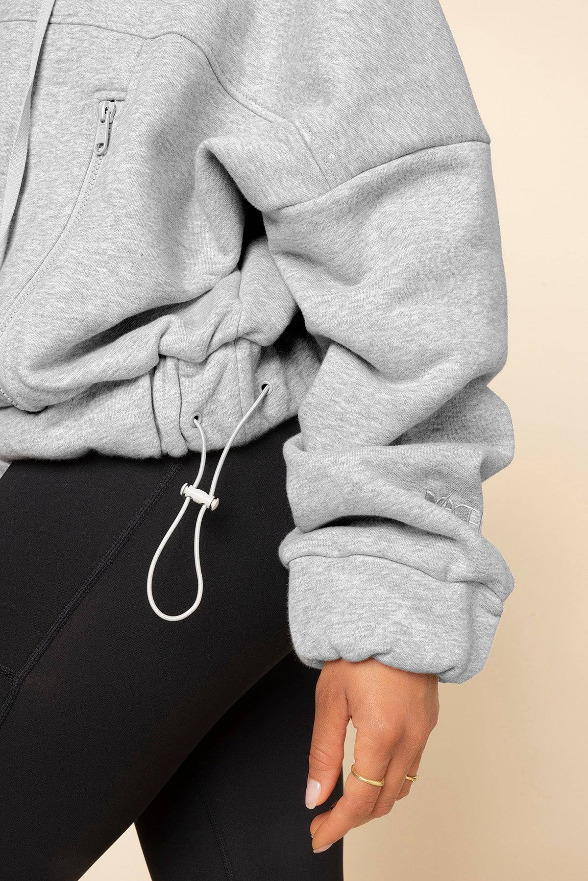 Half Zip Warm Up Hoodie - Dove Heather Grey