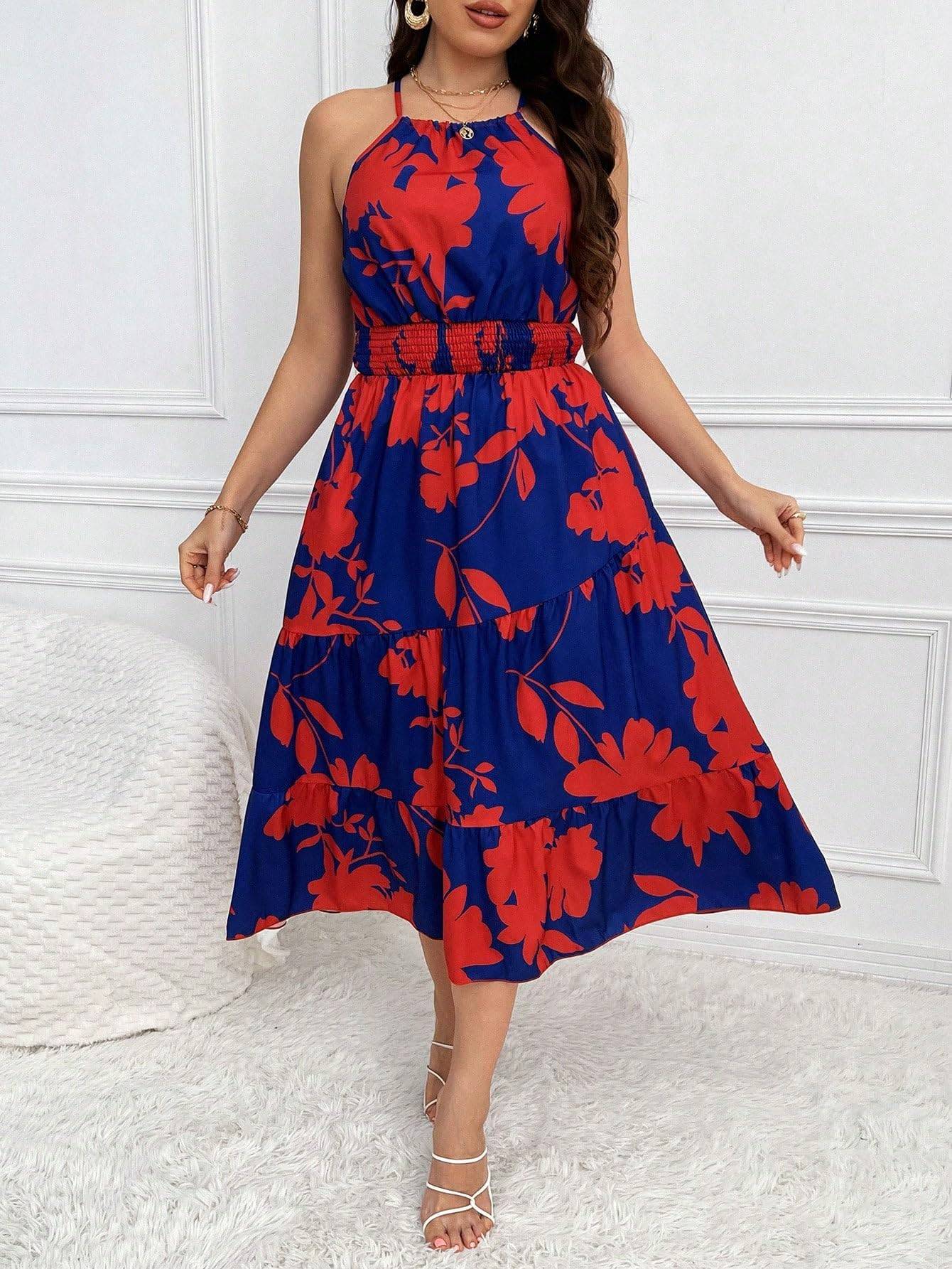 Women's Plus Size Boho A Line Long Dress