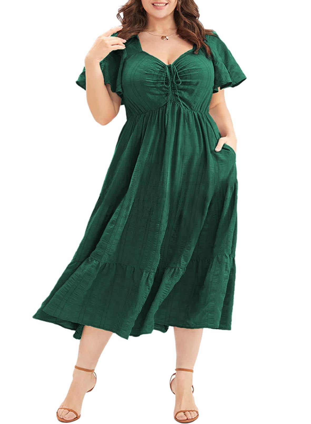 Womens Plus Size Dress Maxi Long Dresses