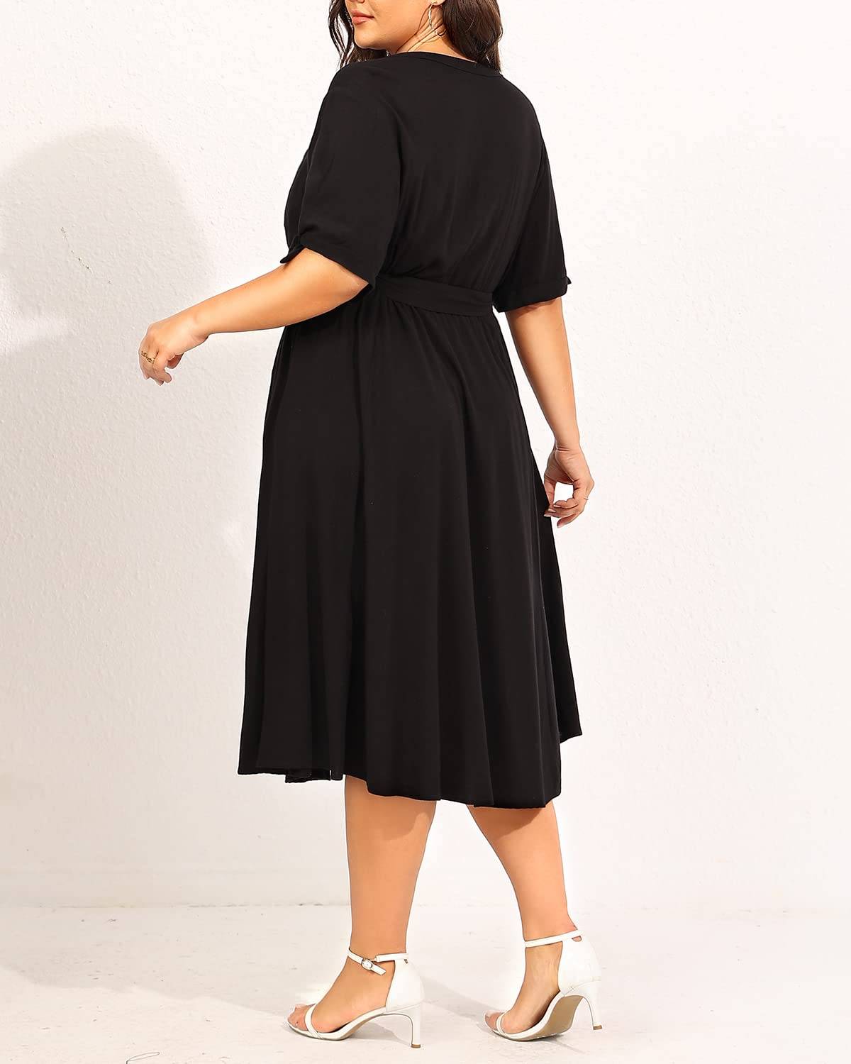 Women's Summer Midi Dress Plus Size Sundress