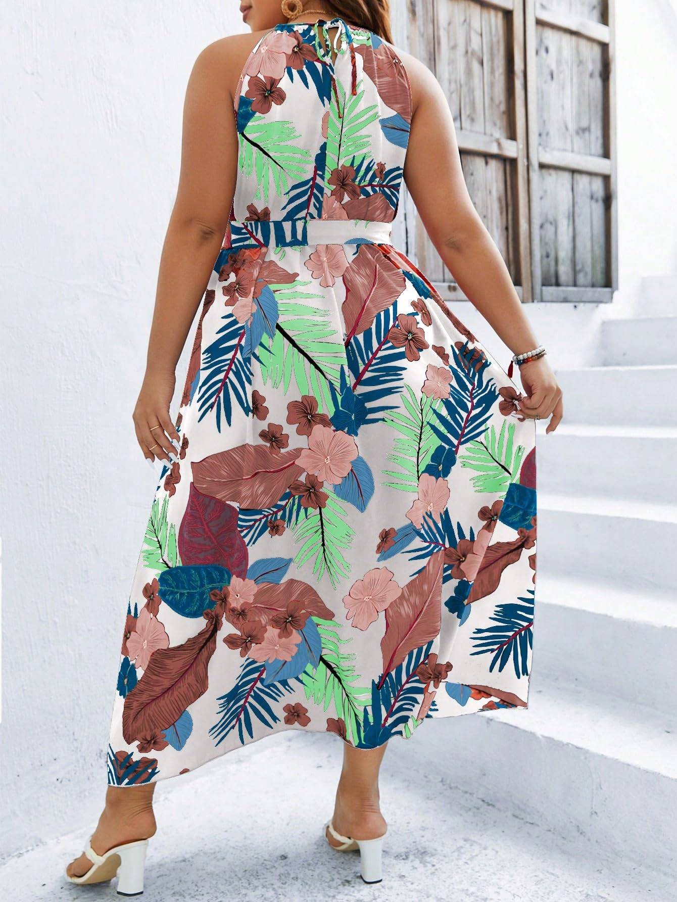 Women's Plus Size Boho A Line Long Dress