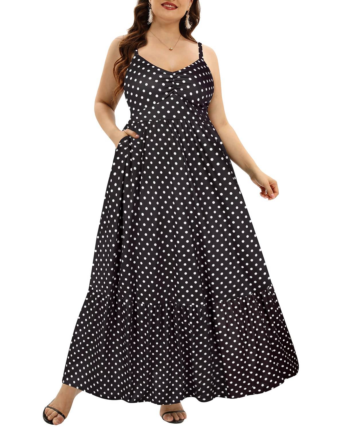 Women's Plus Size Maxi Sun Dress Sundress Pockets