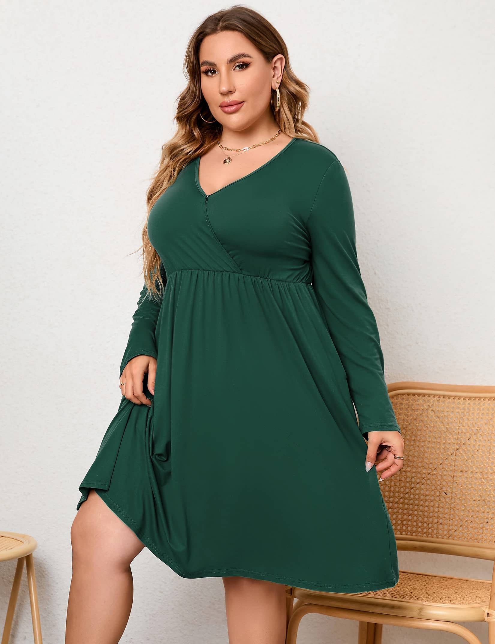 Plus Size Summer Dress Women's A Line Midi Dresses