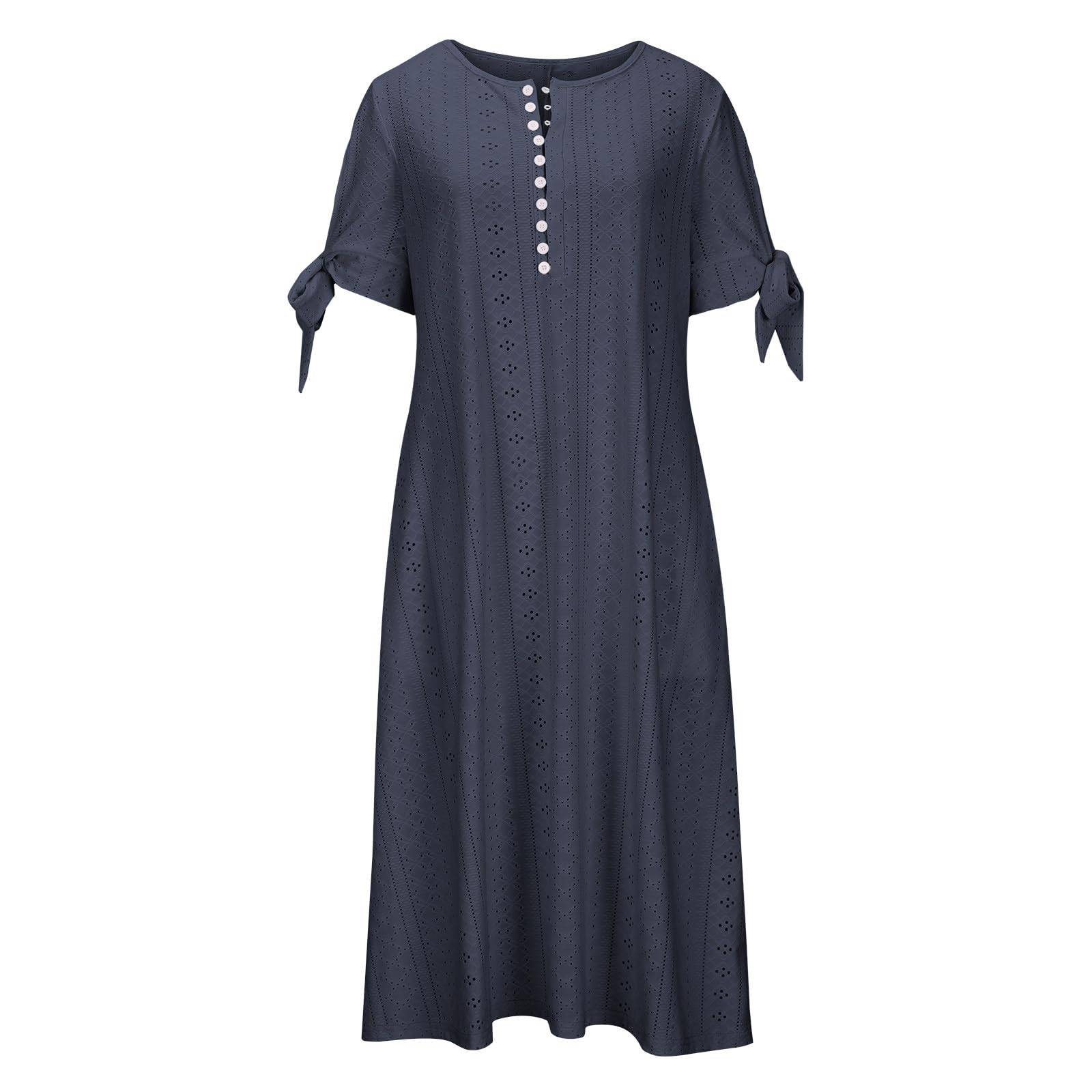 Womens Maxi Long Dress Boho V Neck Pockets Dresses