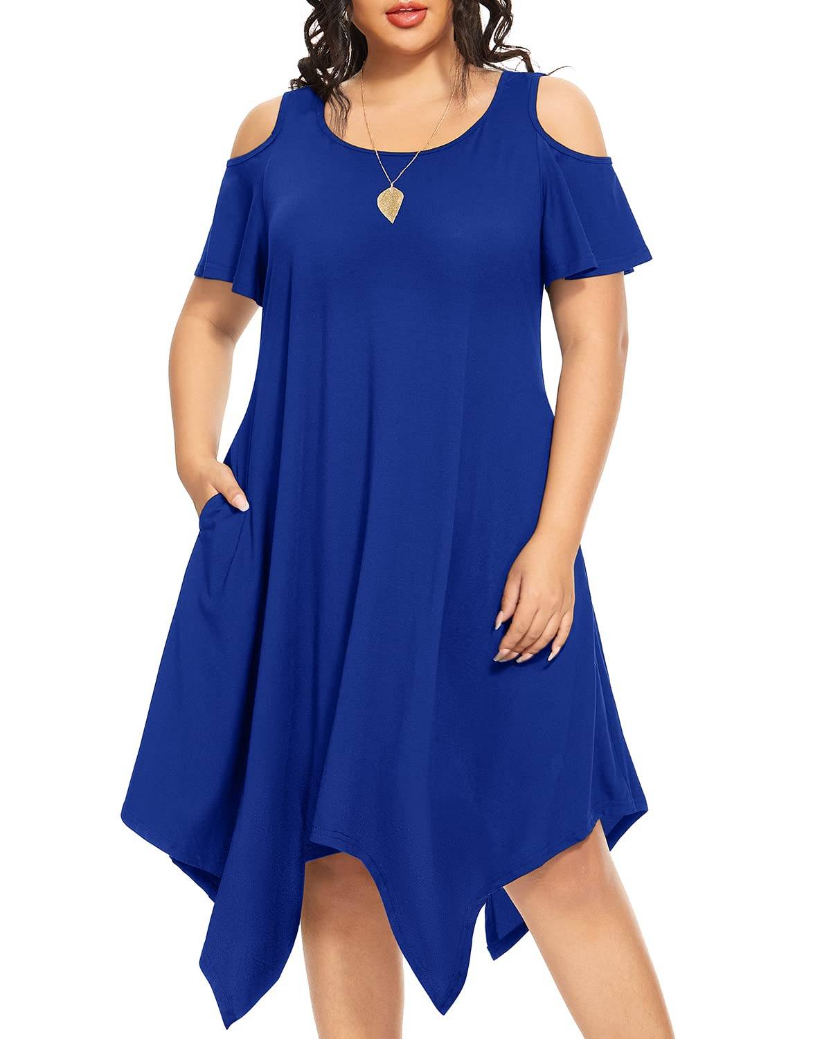 Women's Plus Size Sundress Dress with Pockets