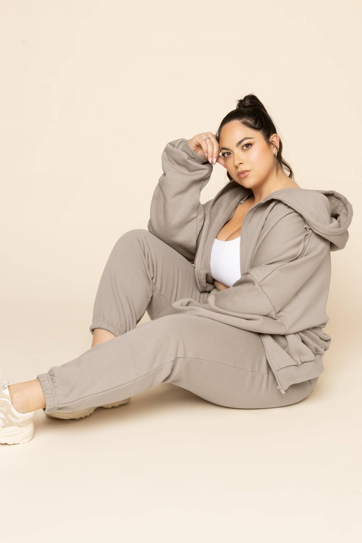 Cloud Rollover Sweatpant - Taupe