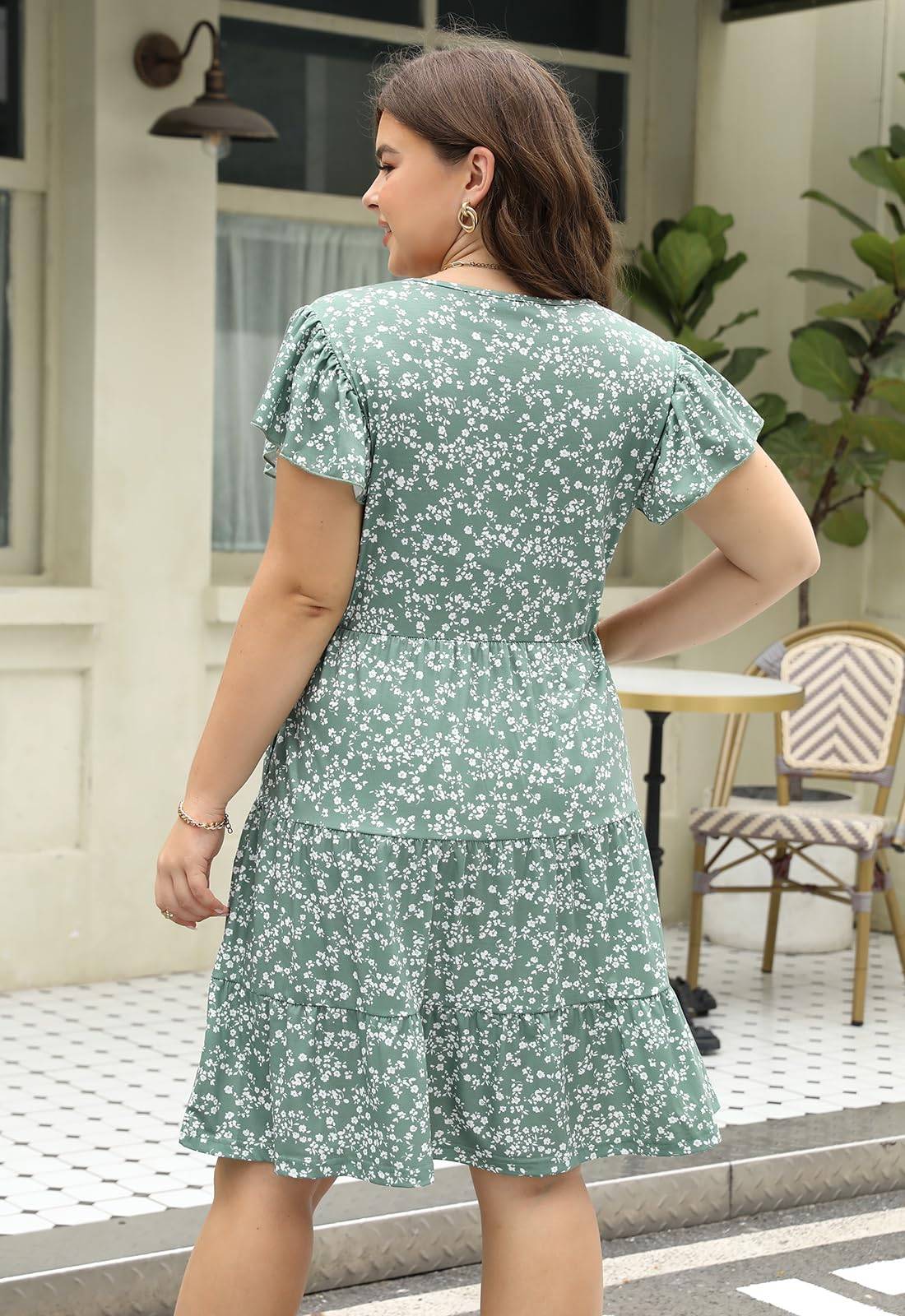 Womens Plus Size dresses Midi Dress with Pockets