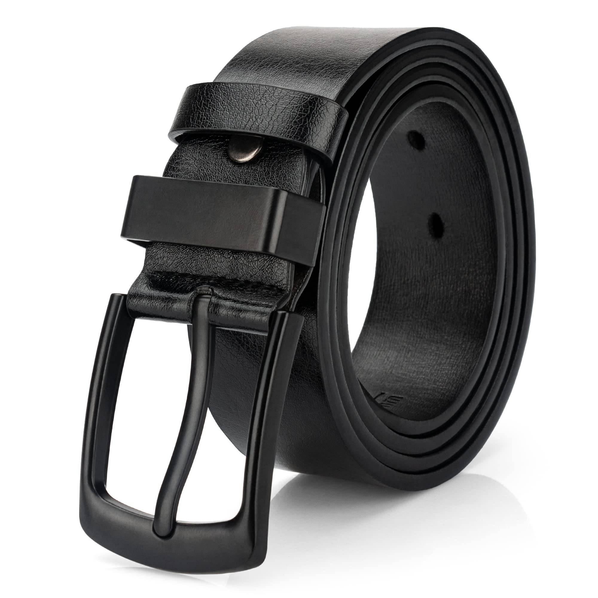 Mens Casual Dress Belt, Mens Leather Belt, Leather Belt Men, Black Waist Belt