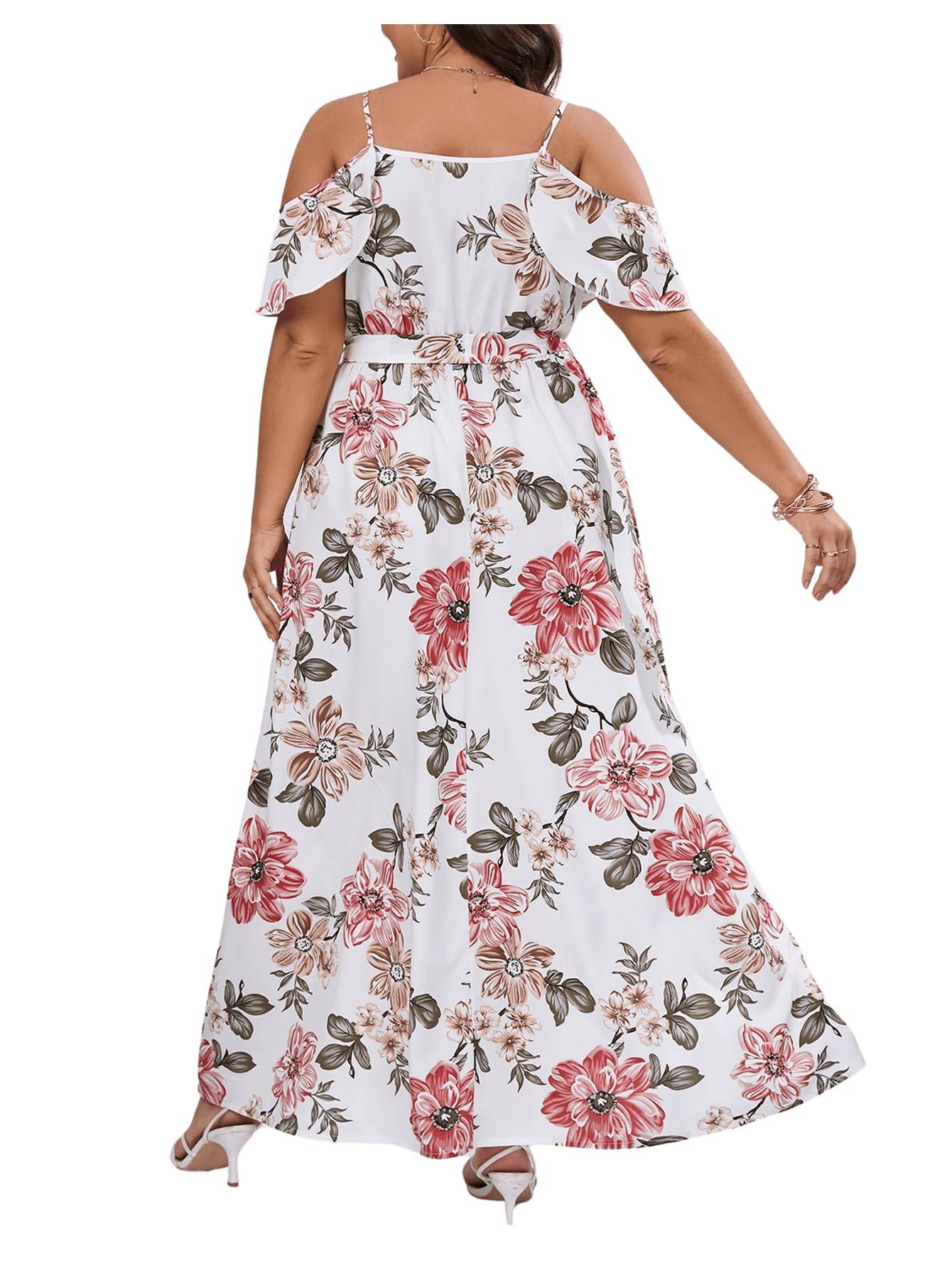 Women's Plus Size Short Sleeve Long Dress