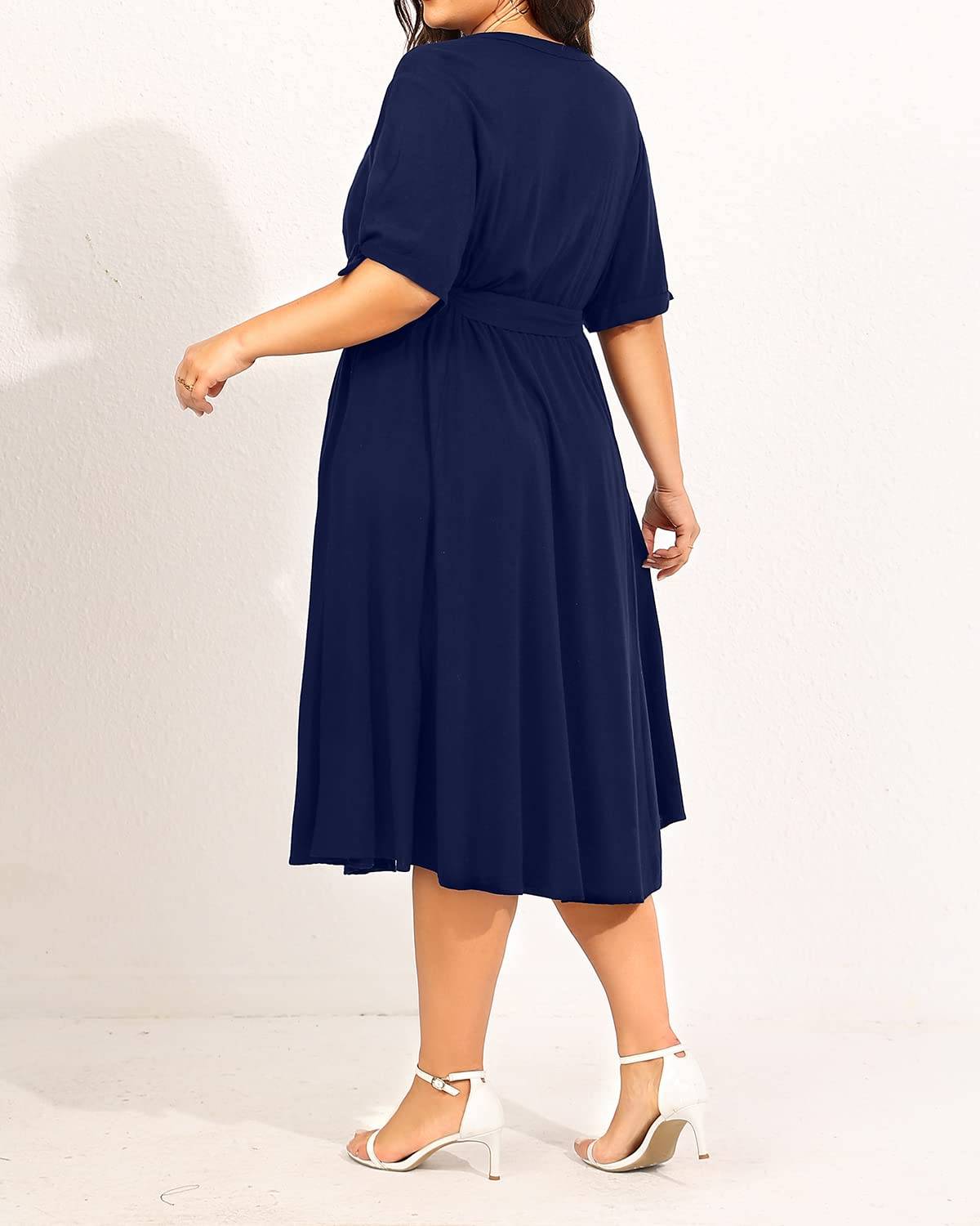 Women's Summer Midi Dress Plus Size Sundress