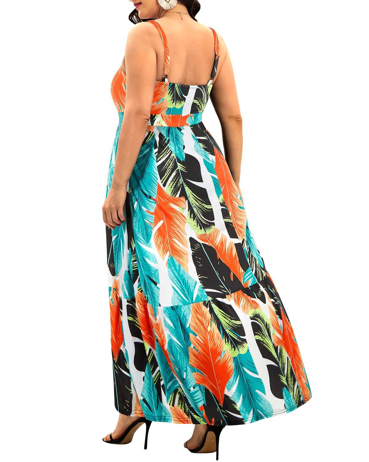 Women's Plus Size Maxi Sun Dress Sundress Pockets