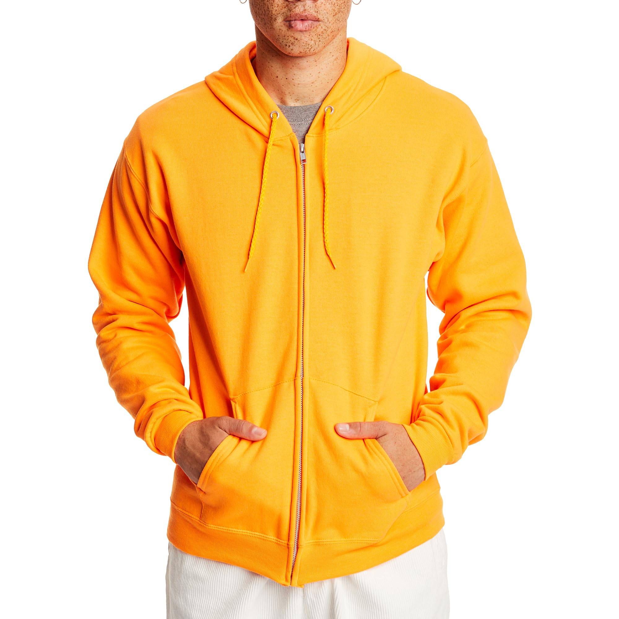 Men's Fleece Full-zip Hoodie, Zip-up Hooded Sweatshirt