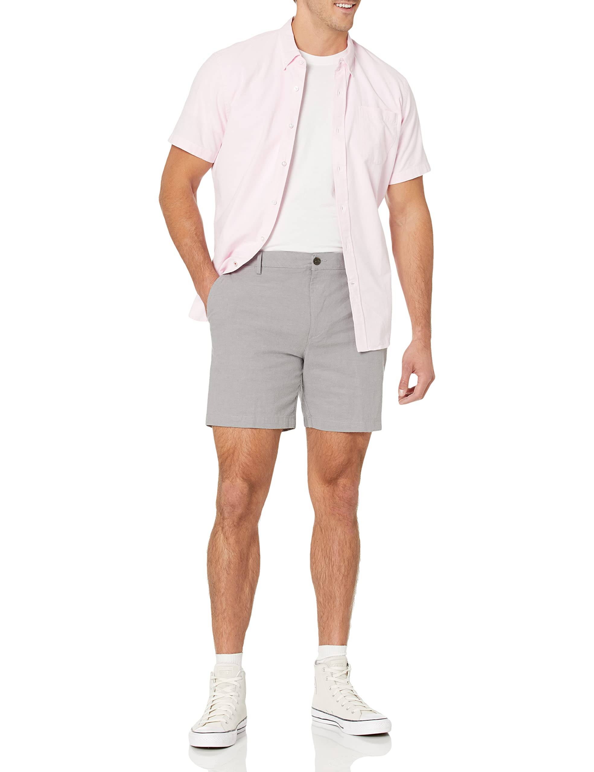 Men's Slim-Fit 7" Lightweight Comfort Stretch Oxford Shorts (Previously Goodthreads)