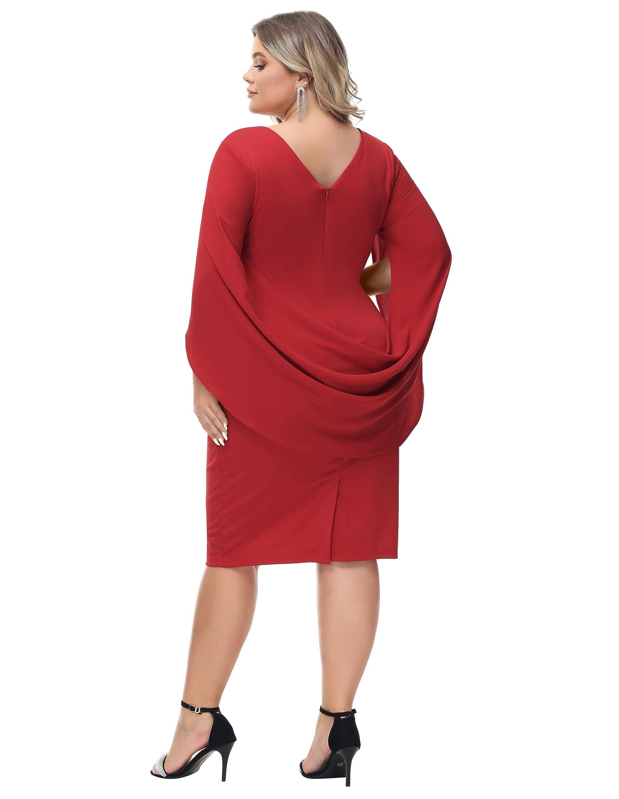 Women Plus Size Dresses Midi Party Short Dress