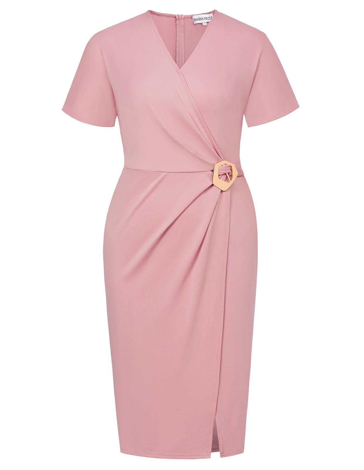 Plus Size Wrap V-Neck Midi Dress Dress for Women