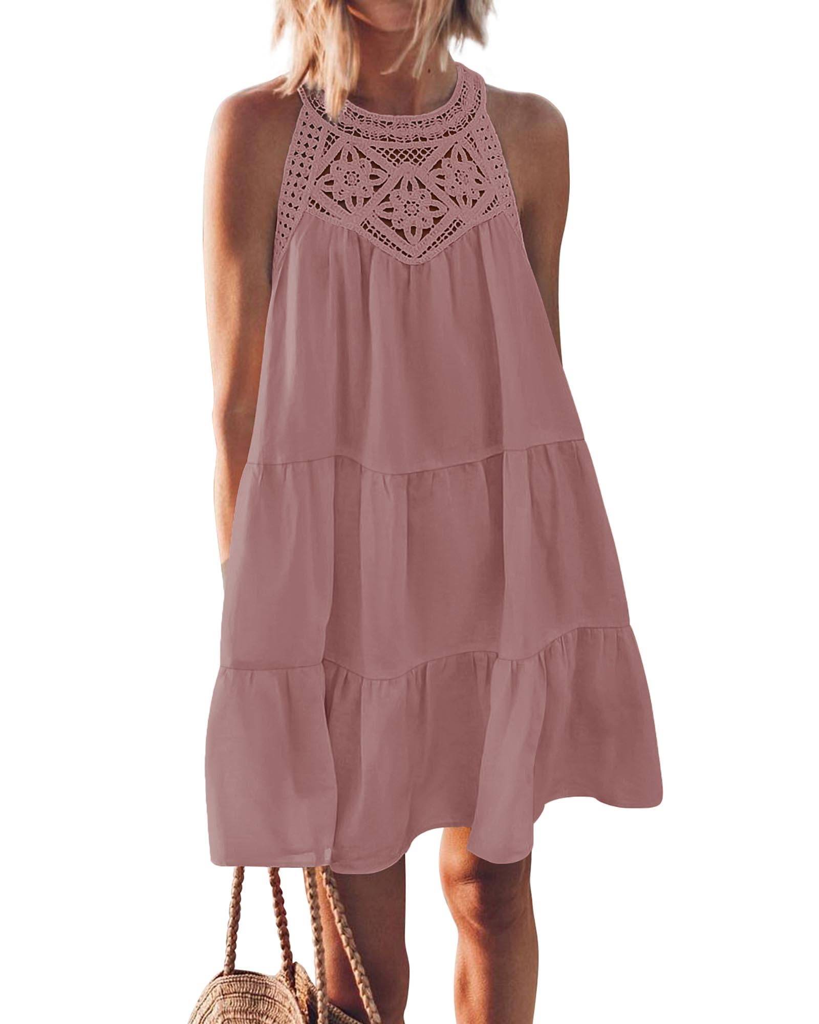 Womens Summer Casual Sundress A Line Dresses