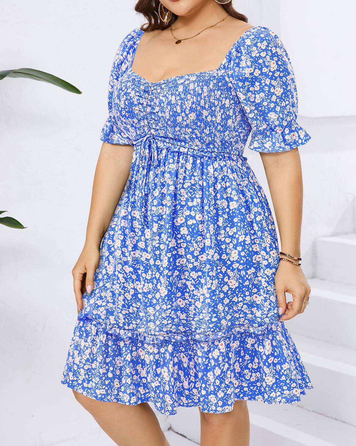 Fashion Women Plus Size Short Summer Mini Dress