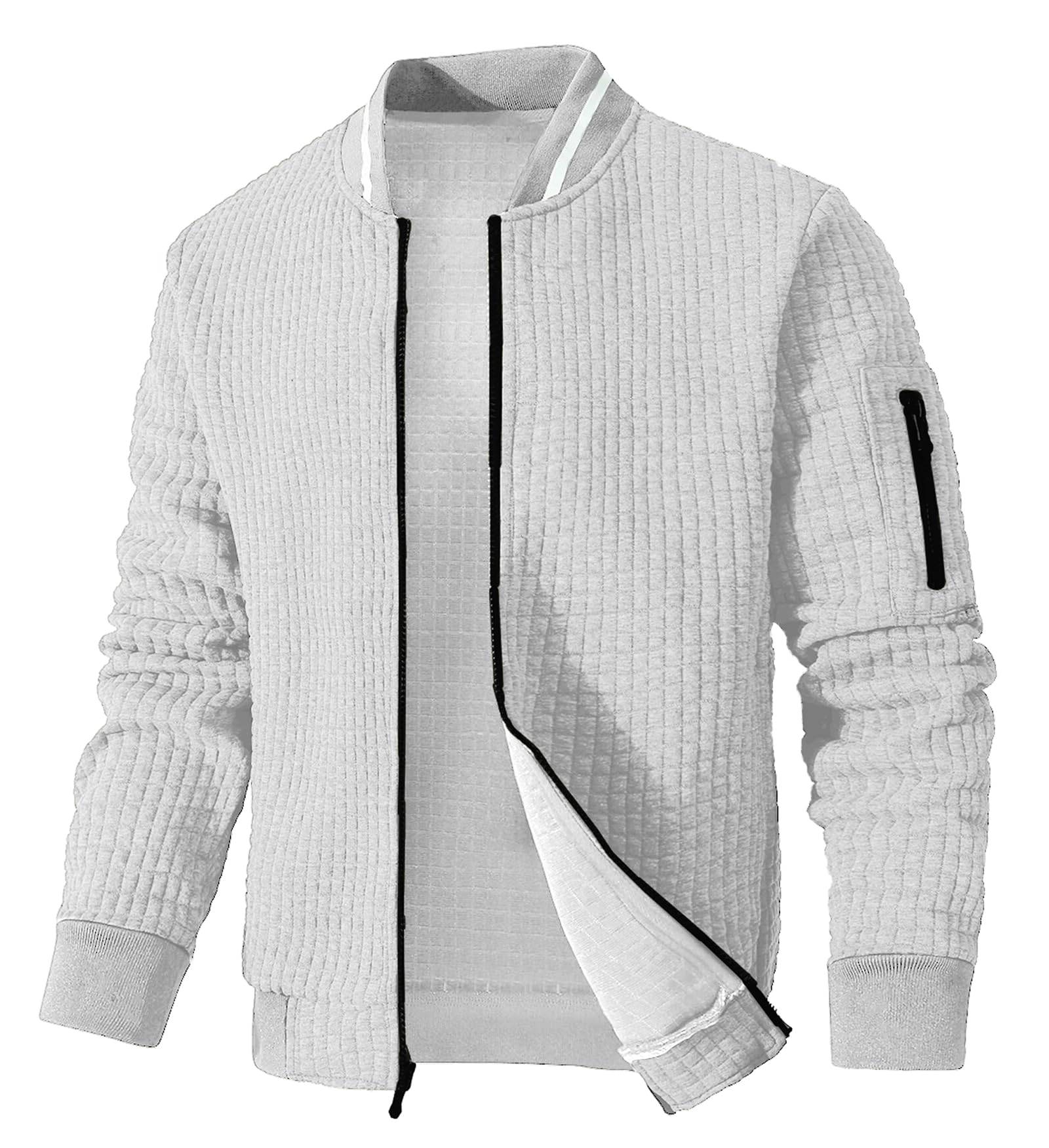 Mens Lightweight Jacket Casual Bomber Jacket Varsity Coat