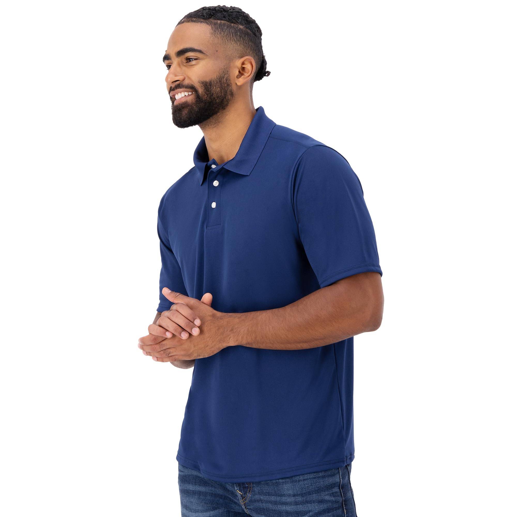 Mens Cool Dri Polo Shirt, Quick-Drying Performance Polo For Men, 40+ Upf Protection