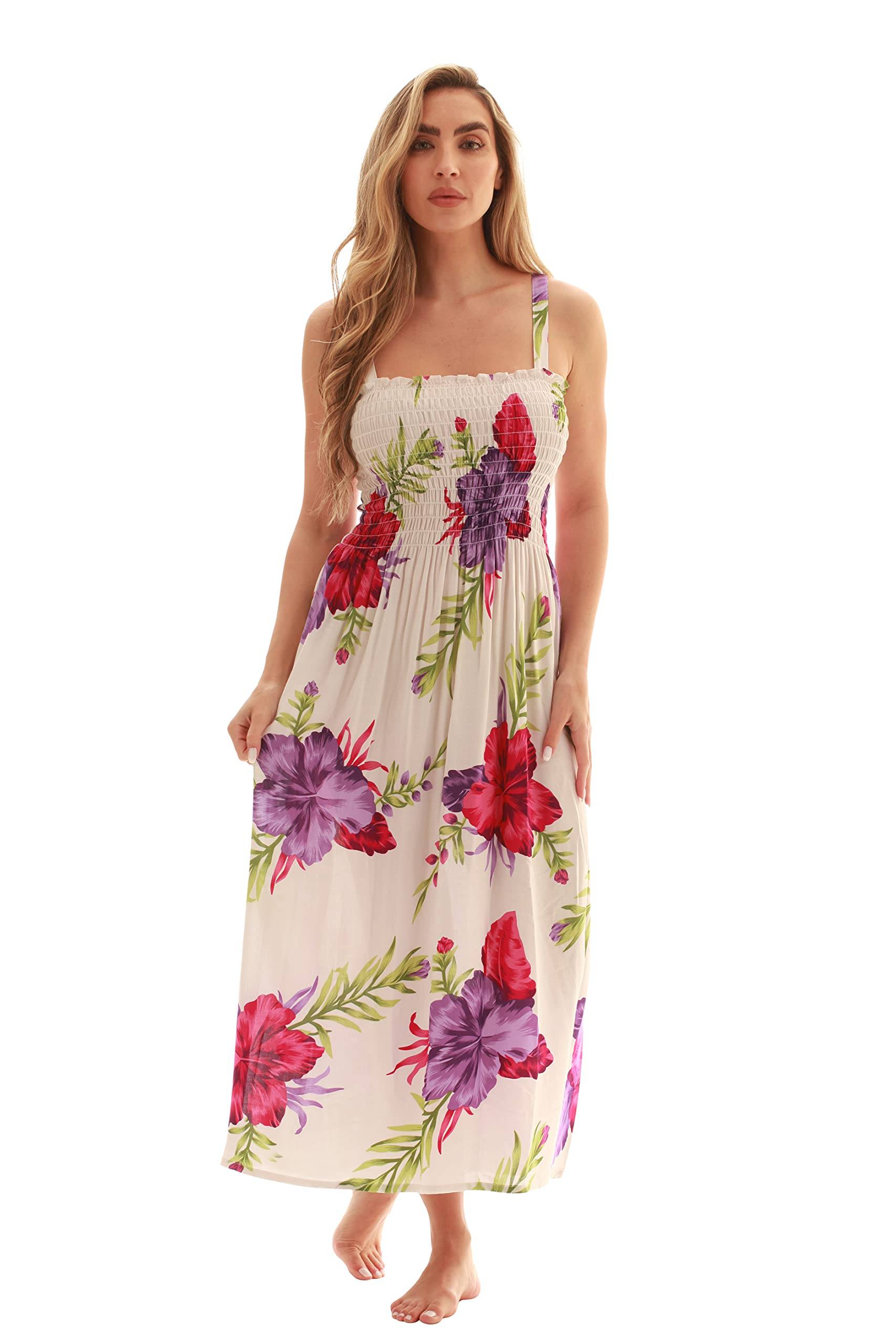 Women Floral Print Sundress Cover Up Summer Dress