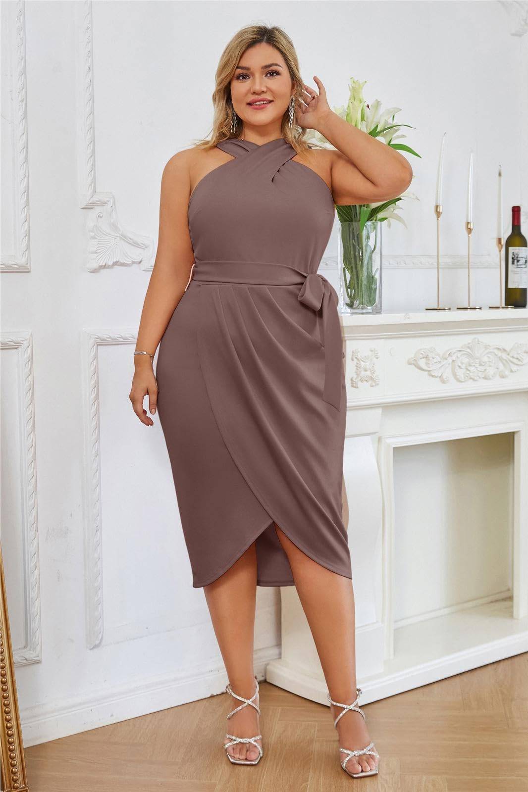 Plus Size Dresses Women Wrap Dress Party Dress