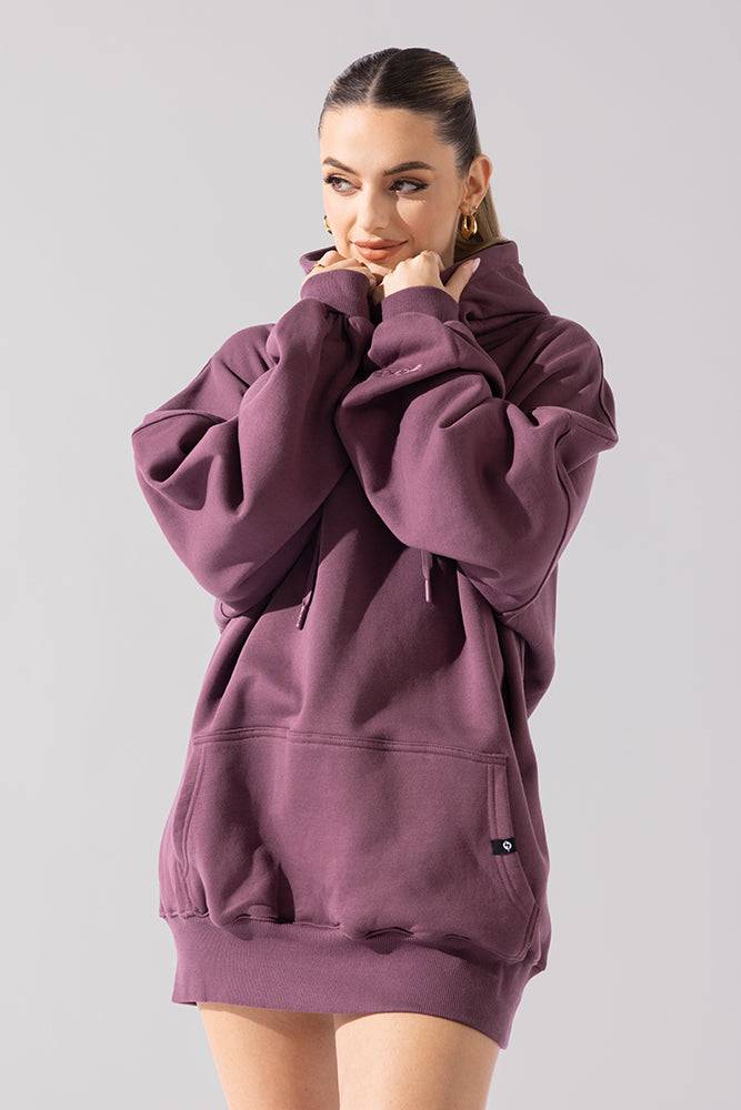 Long Cloud Hoodie - Deep Plum