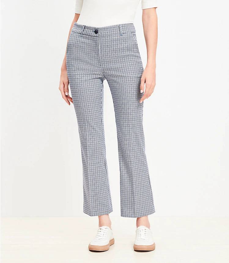 Sutton Ankle Flare Pants in Houndstooth