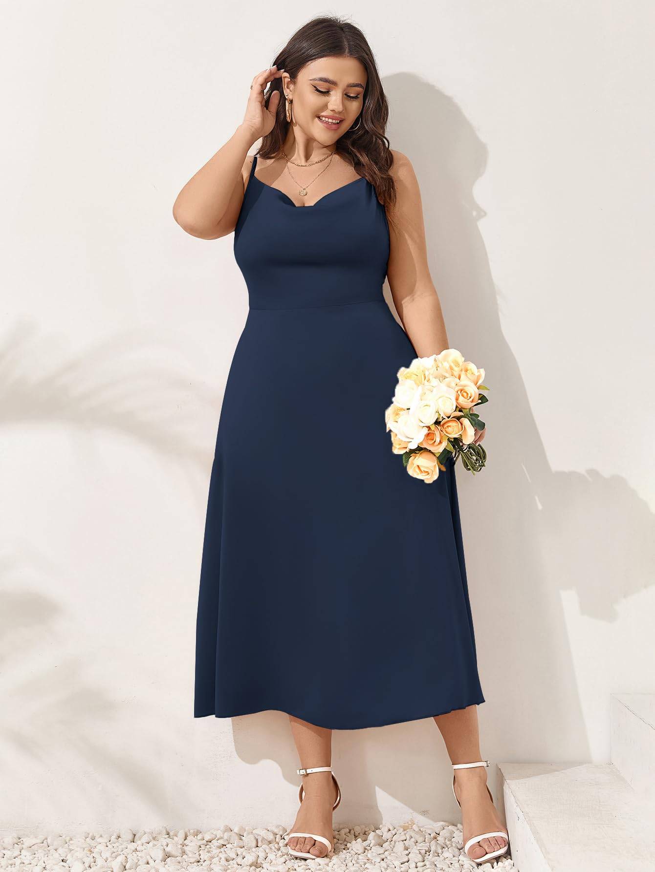 Women Plus Size Dress Party A-Line Maxi Dresses