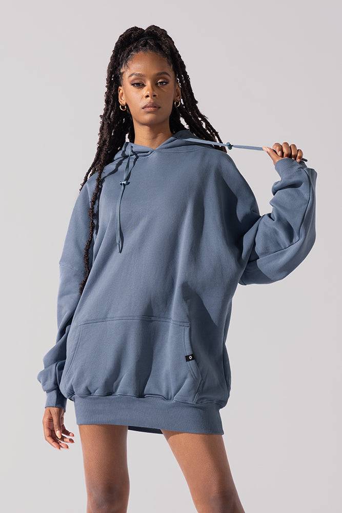 Long Cloud Hoodie - Blue Steel