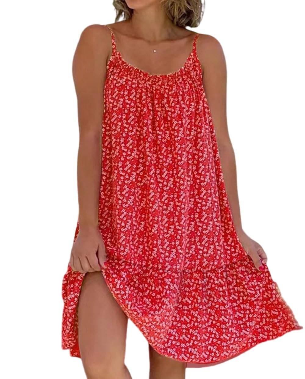 Women Summer Dress Sundress Boho Floral Printed