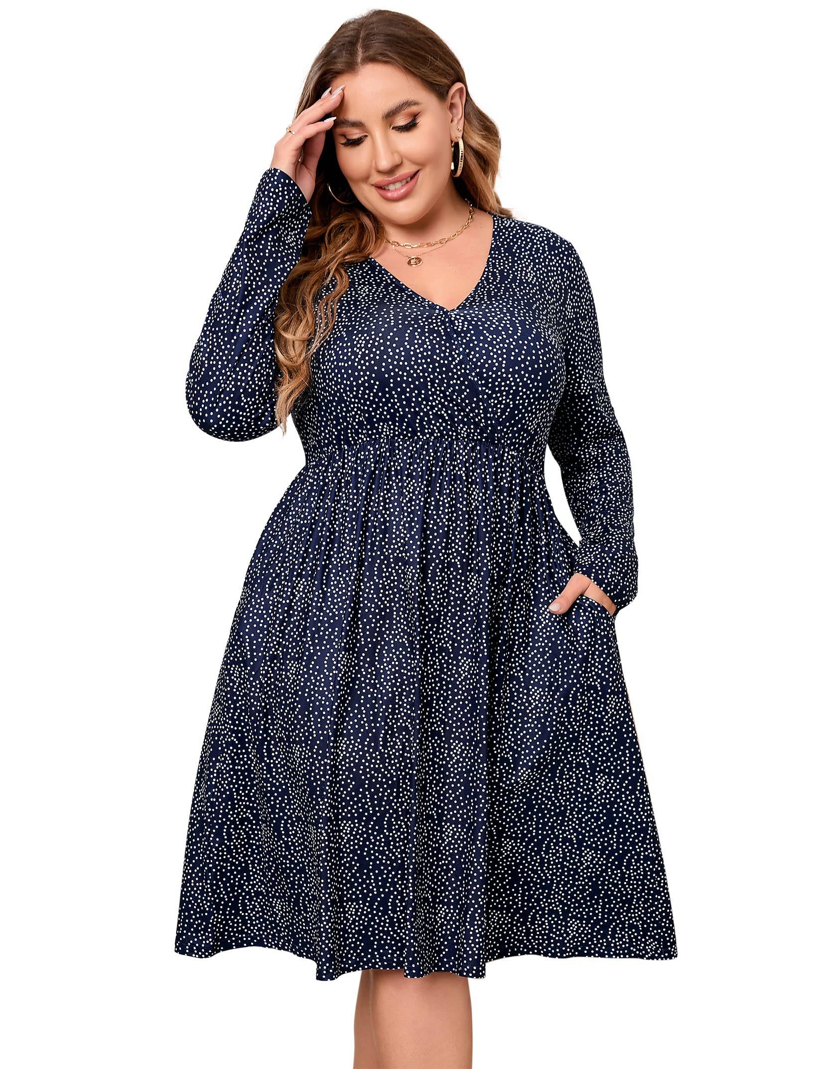 Plus Size Summer Dress Women's A Line Midi Dresses