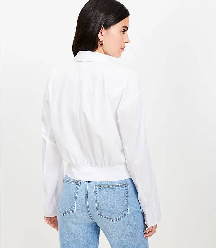 Seamed Blouson Back Shirt