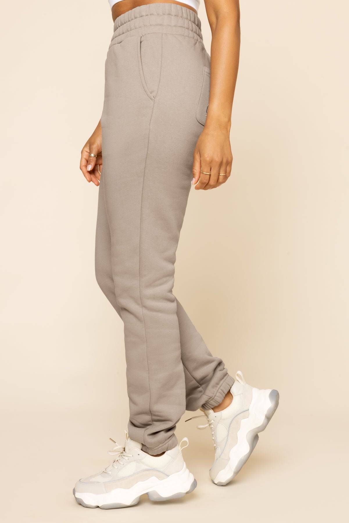 Cloud Rollover Sweatpant - Taupe