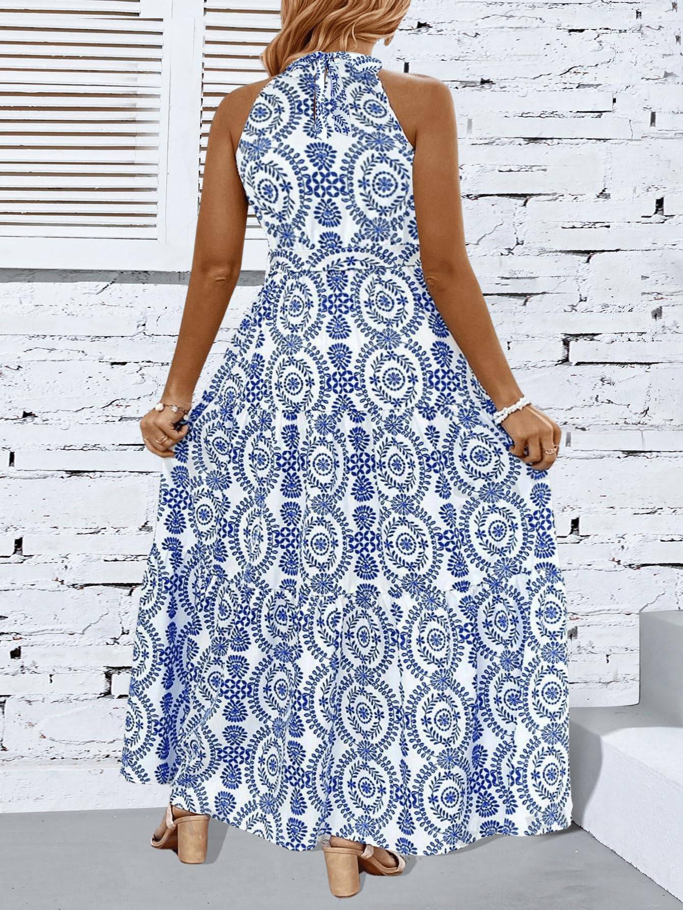 Women's Plus Size Boho A Line Long Dress