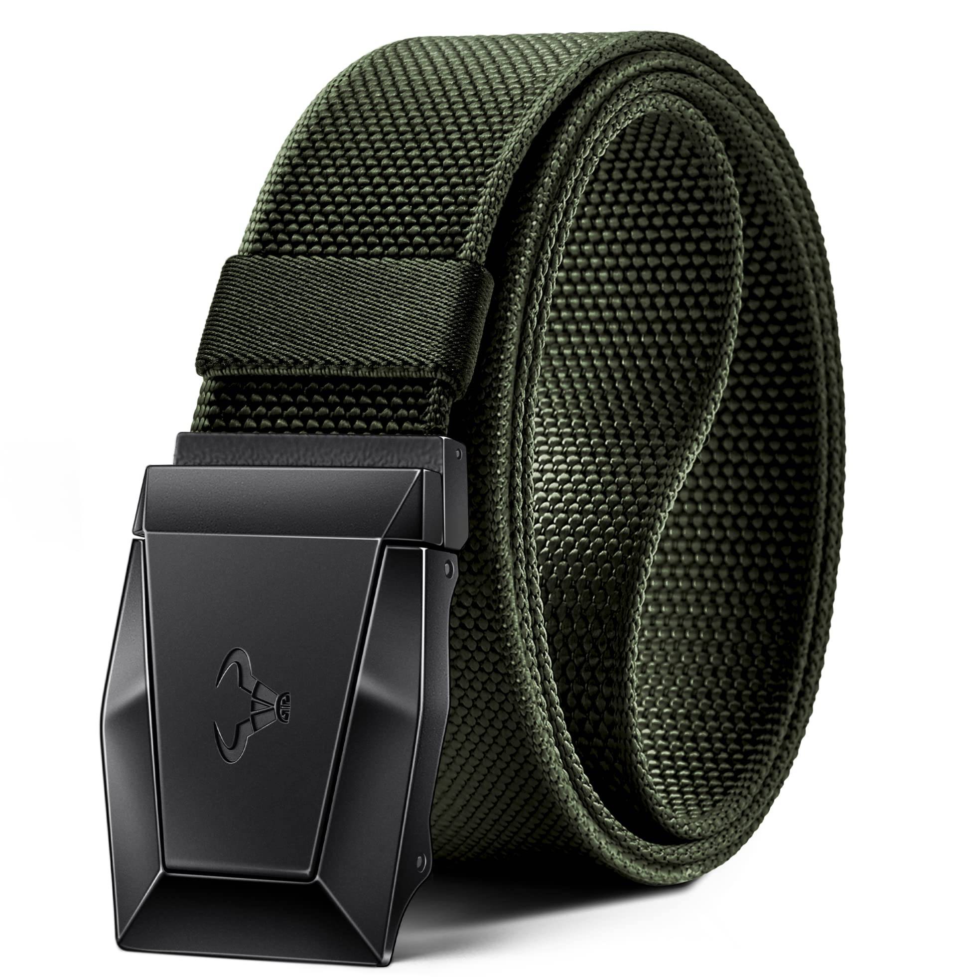 Tactical Belt for Men, Men Stretch Nylon Web Gift Belt 1.5"-Hiking Rigger Military Work-Quick Release