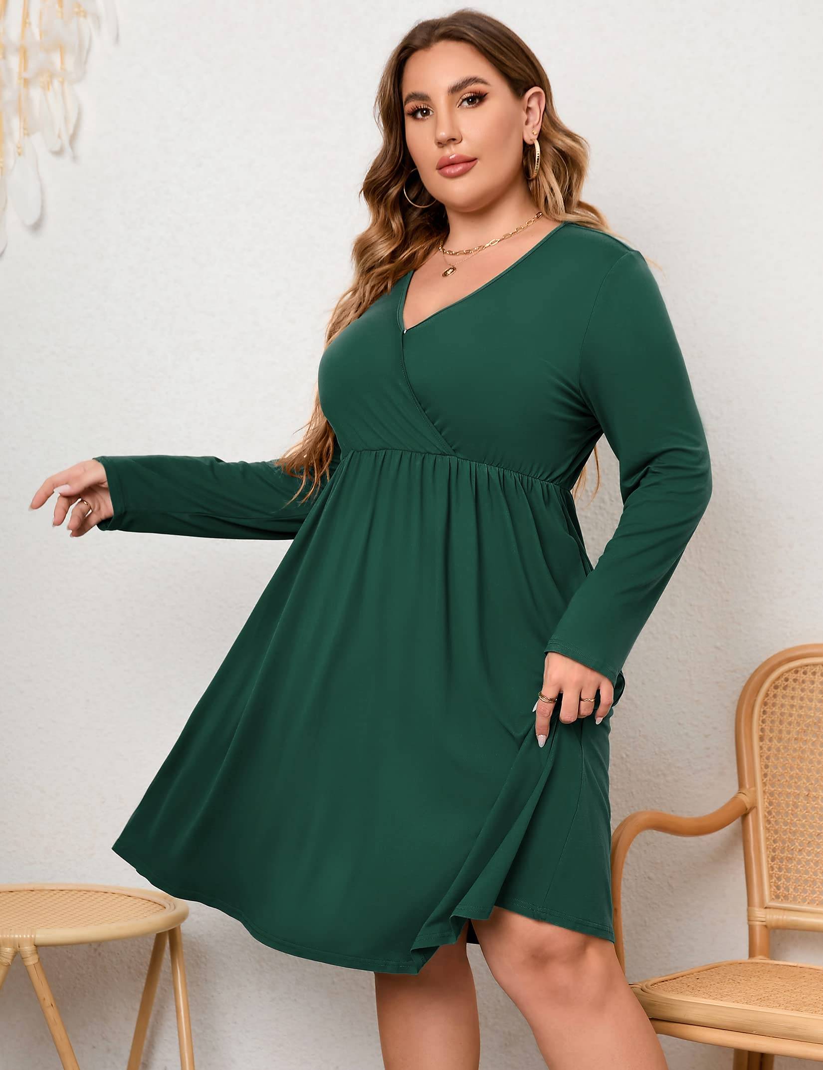 Plus Size Summer Dress Women's A Line Midi Dresses