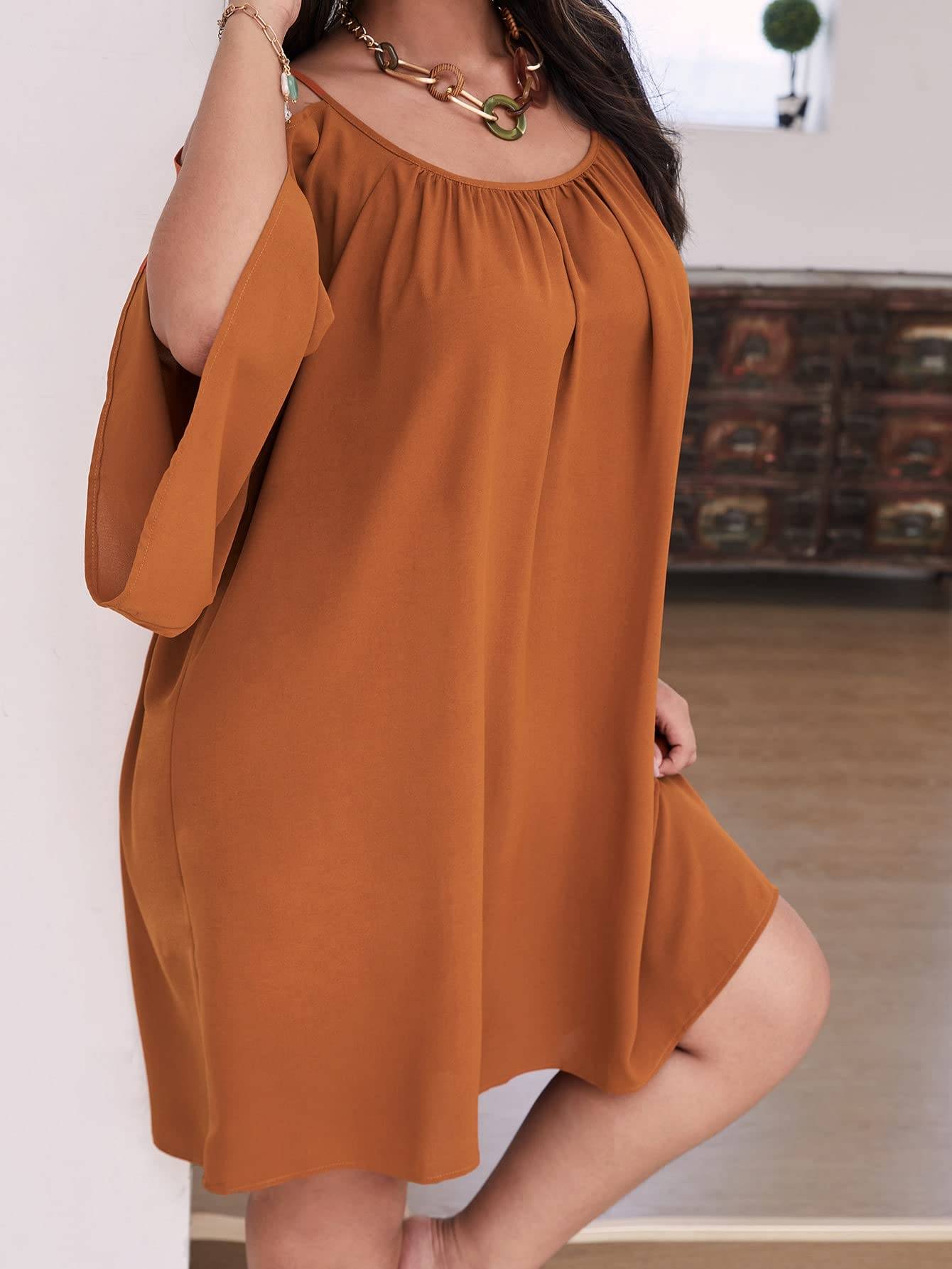 Women Plus Size Summer Dress Cold Short Dresses