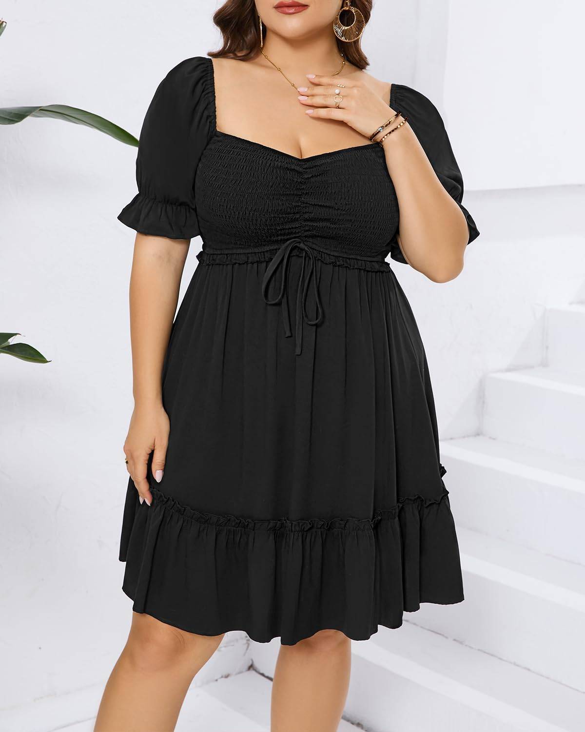 Fashion Women Plus Size Short Summer Mini Dress