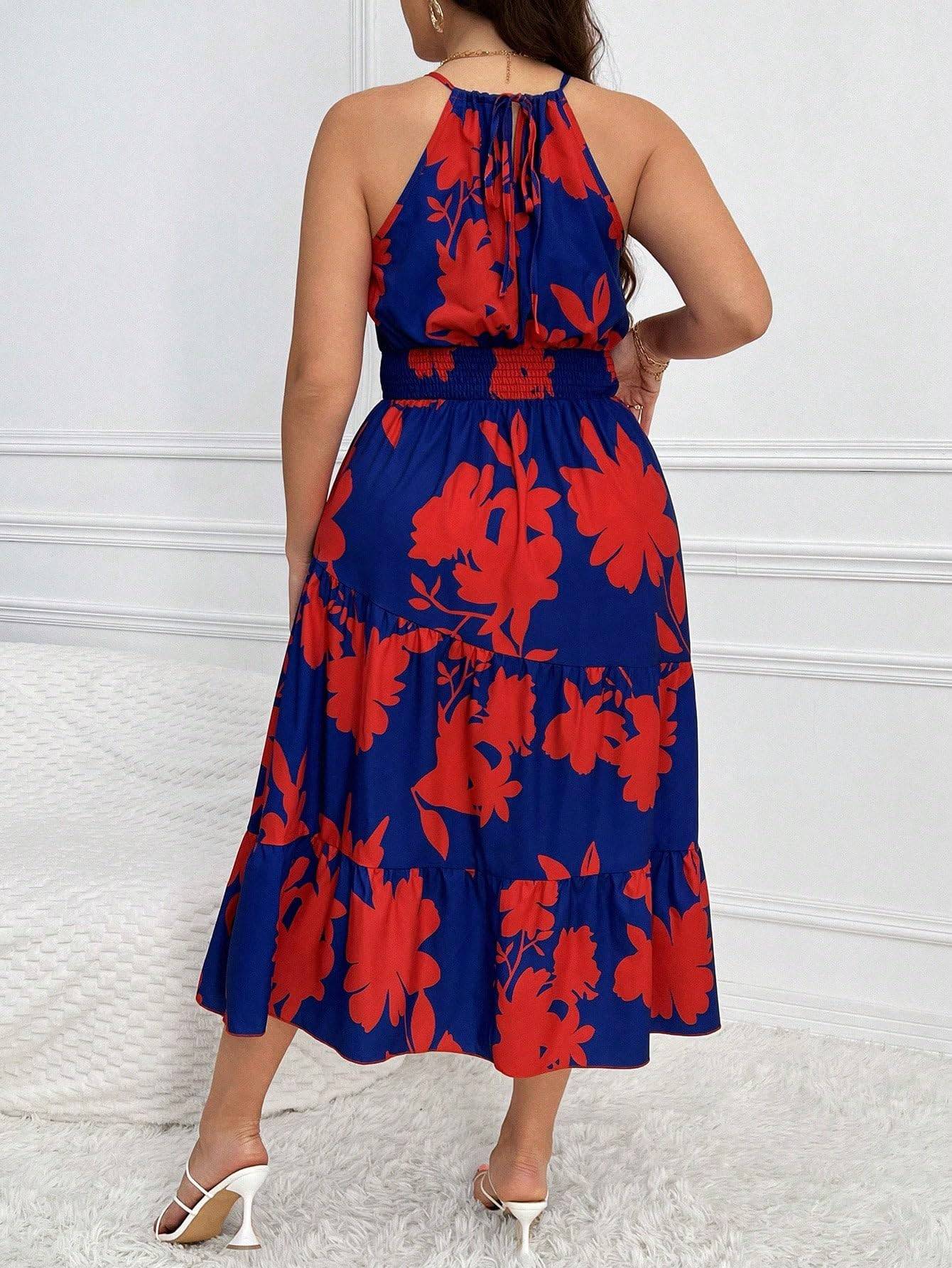 Women's Plus Size Boho A Line Long Dress