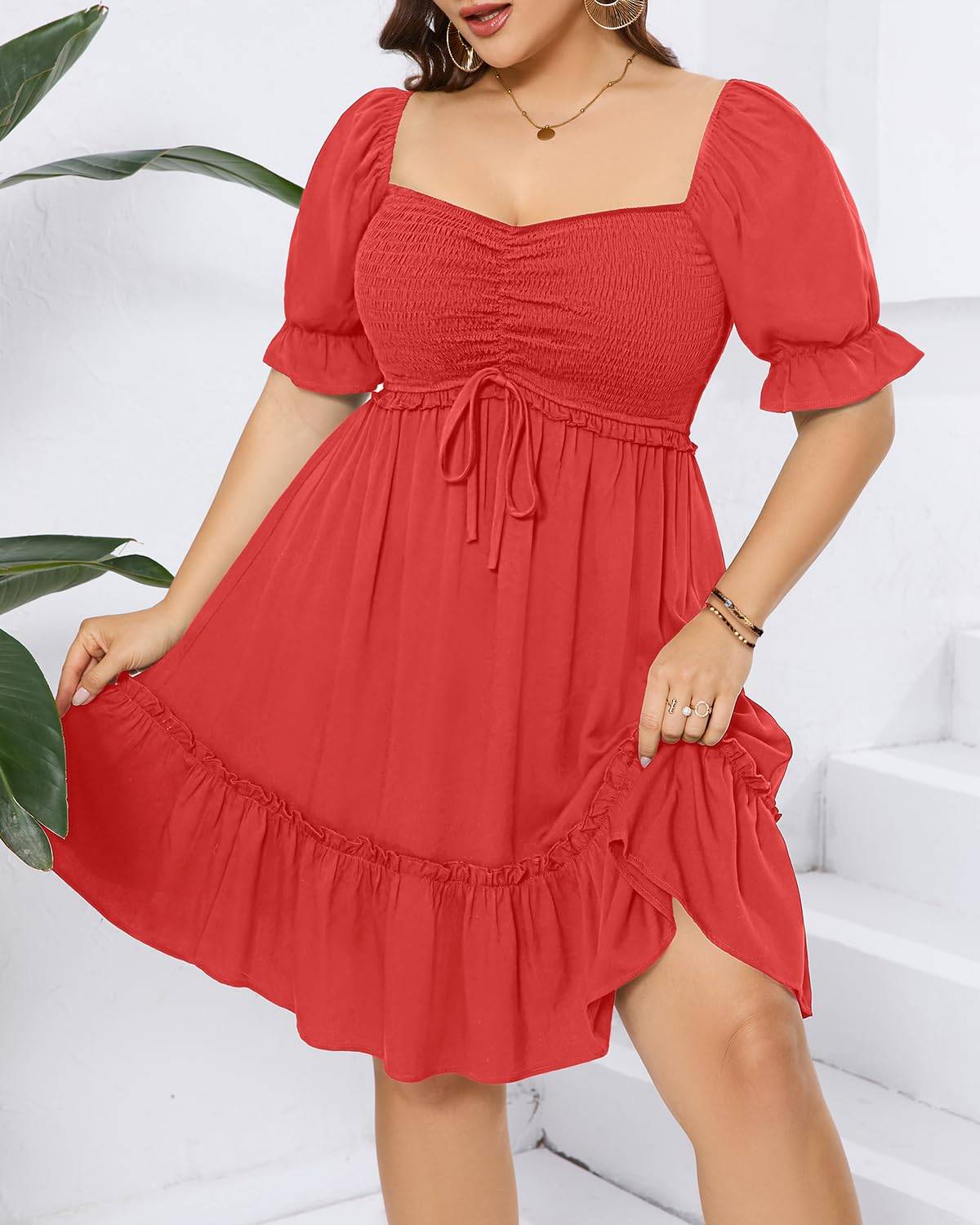 Fashion Women Plus Size Short Summer Mini Dress