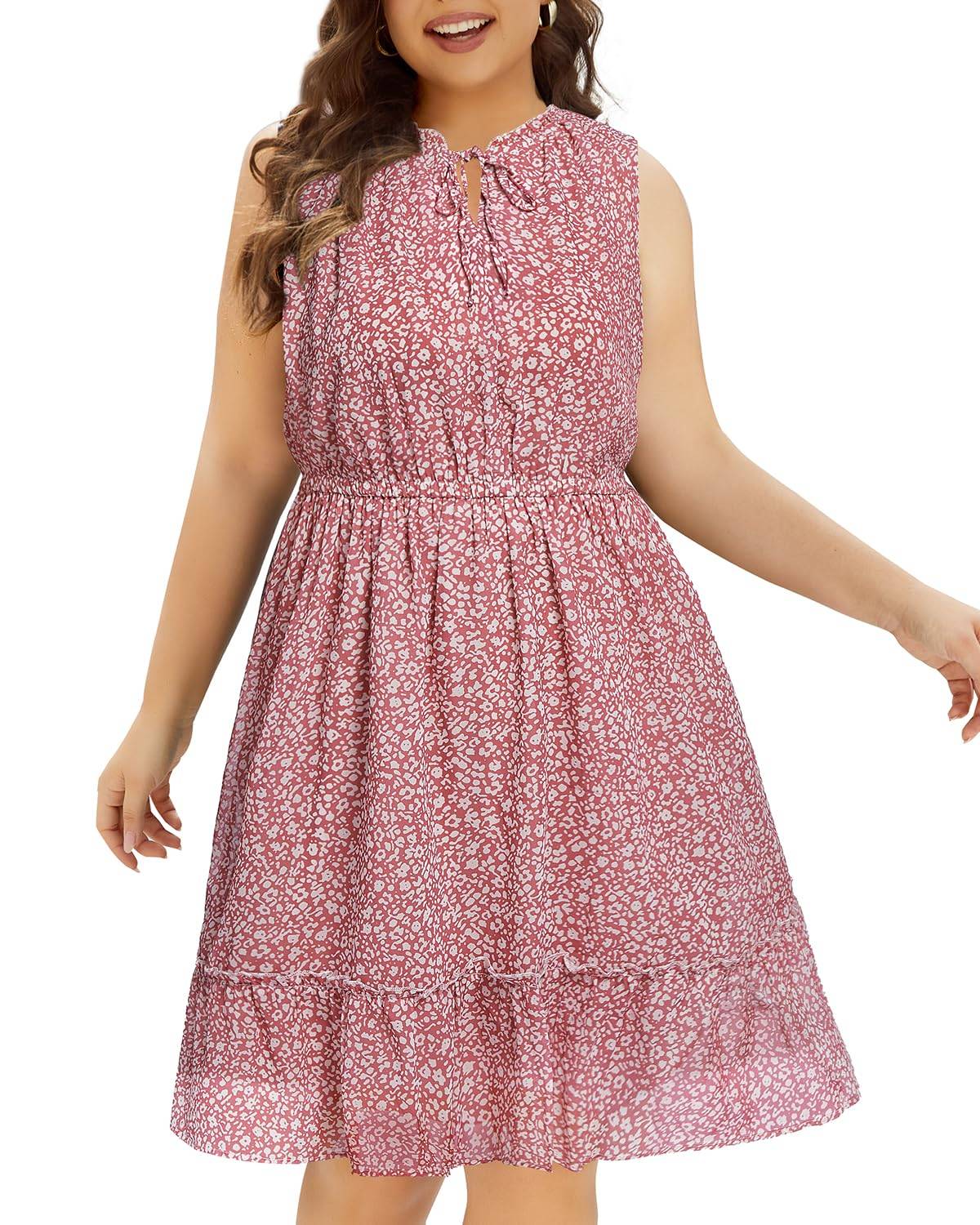 Plus Size Summer Short Dresses Boho Sundress