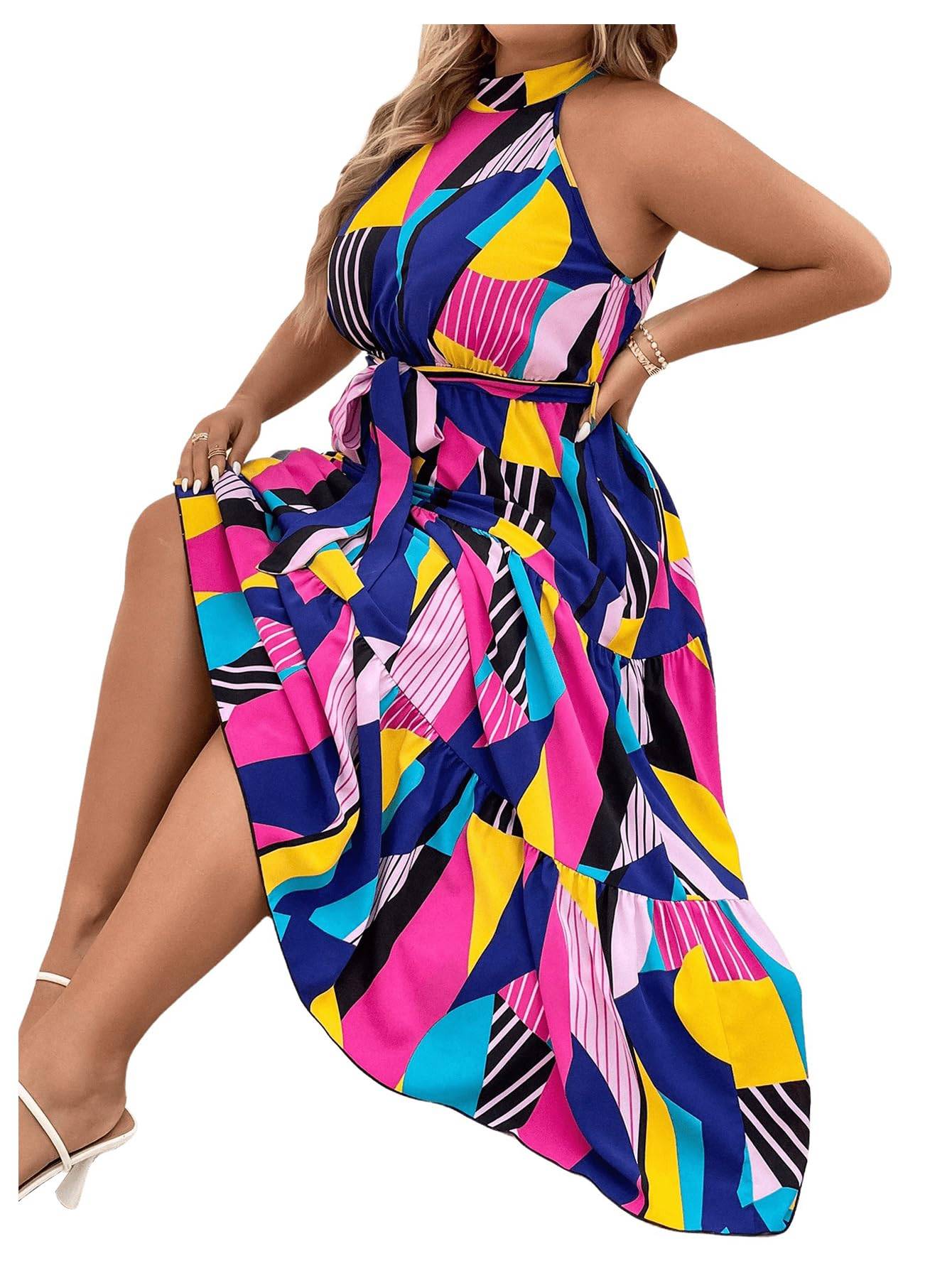 Women's Plus Size Boho A Line Long Dress