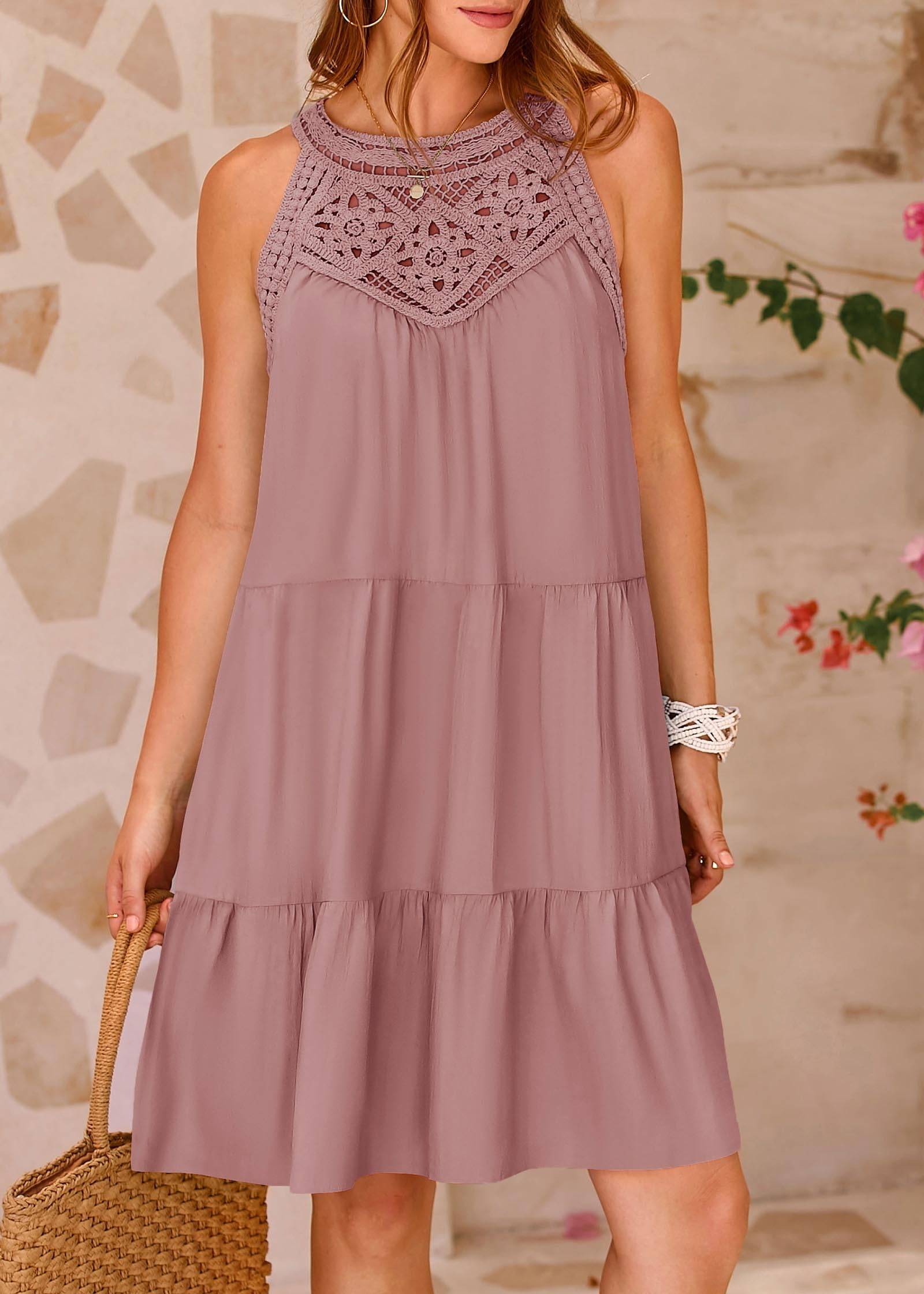 Womens Summer Casual Sundress A Line Dresses