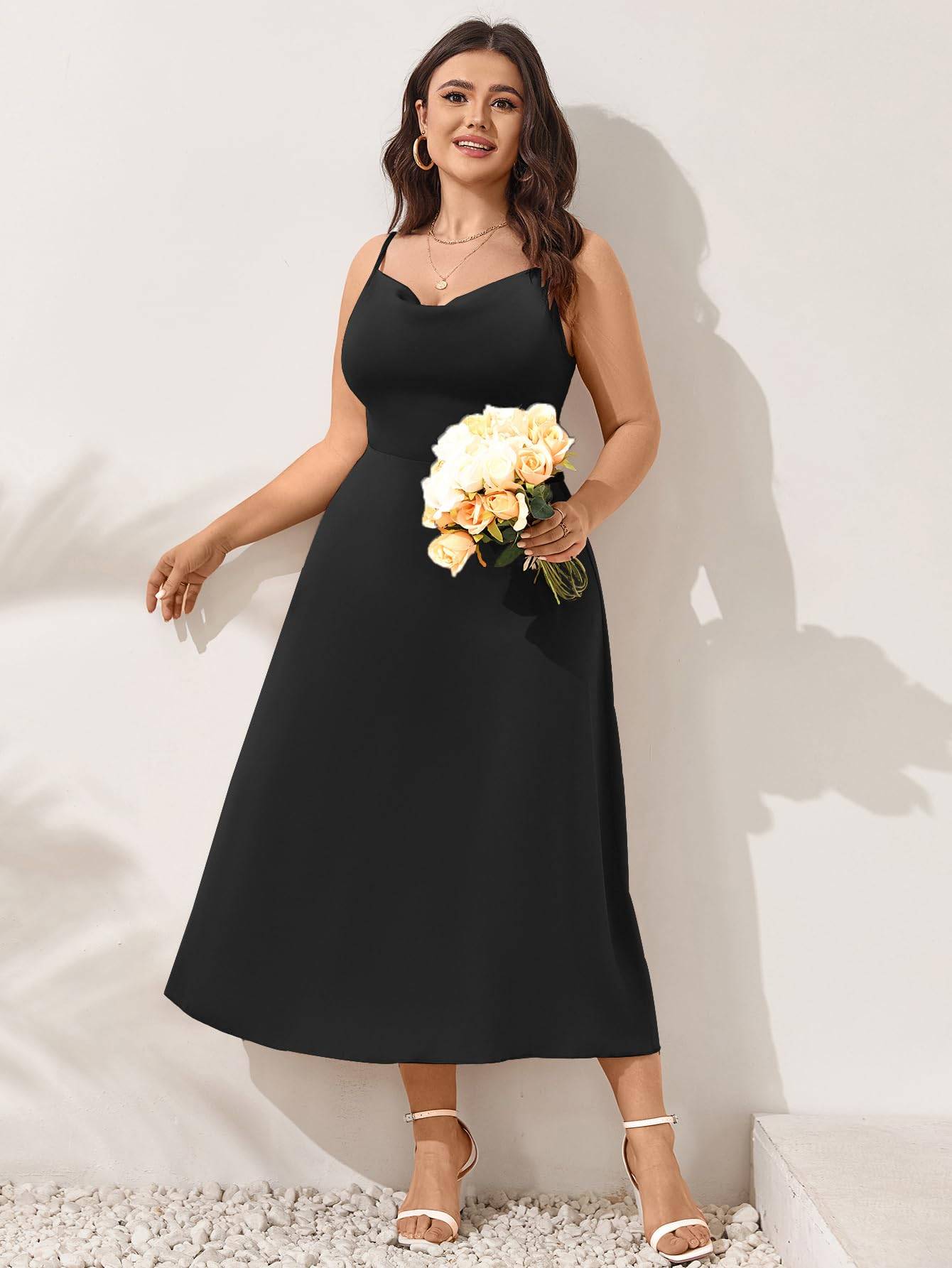 Women Plus Size Dress Party A-Line Maxi Dresses